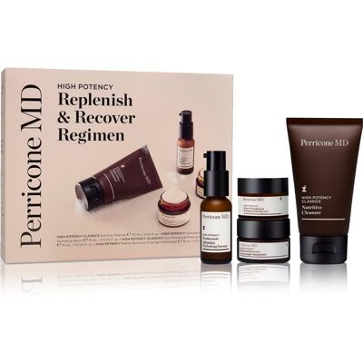 Perricone MD High Potency Replenish & Recover Regimen coffret cadeau pour une peau hydratée et raffermie Perricone MD High Potency Replenish & Recover Regimen coffret cadeau pour une peau hydratée et raffermie