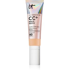IT Cosmetics CC+ Nude Glow SPF40 (32ml) - Brun Moyen IT Cosmetics CC+ Nude Glow SPF40 (32ml) - Brun Moyen