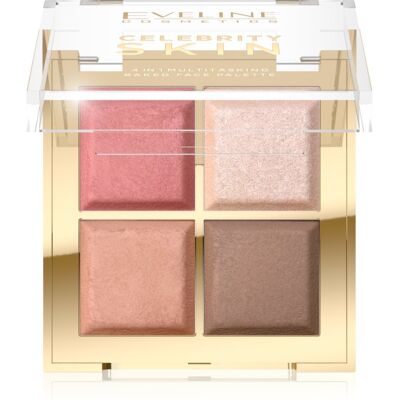 Eveline Cosmetics Celebrity Skin palette contouring 4 en 1 16 g Eveline Cosmetics Celebrity Skin palette contouring 4 en 1 16 g