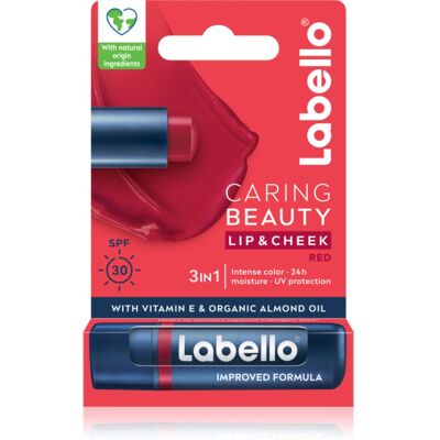 Labello Caring Beauty Baume à Lèvres Rouge - Soin des Lèvres Labello Caring Beauty Baume à Lèvres Rouge - Soin des Lèvres