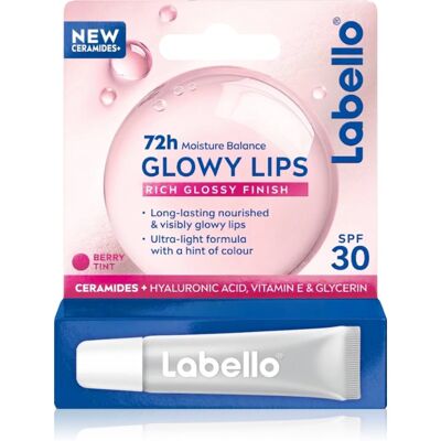 Labello Glowy Lips Berry baume à lèvres teinté à l'acide hyaluronique SPF 30 10 ml Labello Glowy Lips Berry baume à lèvres teinté à l'acide hyaluronique SPF 30 10 ml