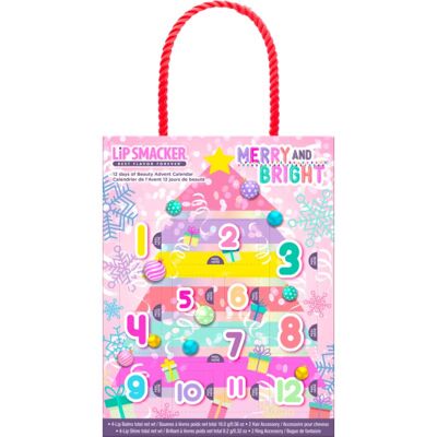 Lip Smacker Merry and Bright 12 Days of Beauty calendrier de l'Avent pour enfant Lip Smacker Merry and Bright 12 Days of Beauty calendrier de l'Avent pour enfant