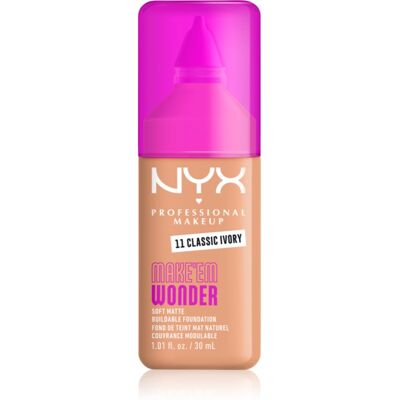 NYX Professional Makeup Make ‘Em Wonder Fond de Teint - Ivoire - Imperméable - Longue tenue NYX Professional Makeup Make ‘Em Wonder Fond de Teint - Ivoire - Imperméable - Longue tenue