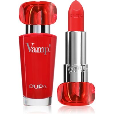 PUPA Milano Vamp! Luminous Lipstick rouge pour des lèvres pleines teinte 303 Red 3.5 g PUPA Milano Vamp! Luminous Lipstick rouge pour des lèvres pleines teinte 303 Red 3.5 g