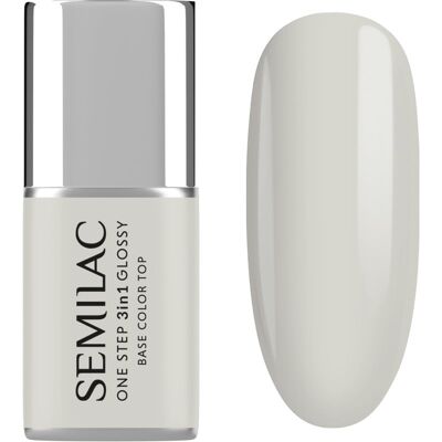 Semilac One Step 3in1 Glossy vernis à ongles gel teinte 110 The White 7 ml Semilac One Step 3in1 Glossy vernis à ongles gel teinte 110 The White 7 ml