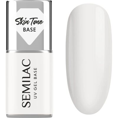 Semilac UV Gel Base Skin Tone Base base coat pour ongles en gel teinte Coconut Cream 7 ml Semilac UV Gel Base Skin Tone Base base coat pour ongles en gel teinte Coconut Cream 7 ml