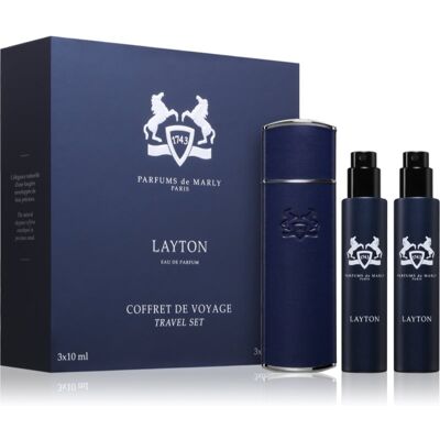 Parfums De Marly Layton Travel Set kit voyage avec étui pour homme Parfums De Marly Layton Travel Set kit voyage avec étui pour homme