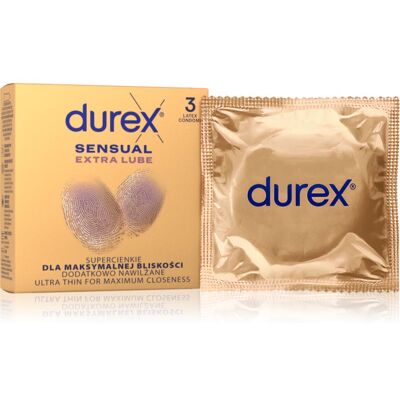 Durex Sensual Extra Lube préservatifs 3 pcs Durex Sensual Extra Lube préservatifs 3 pcs