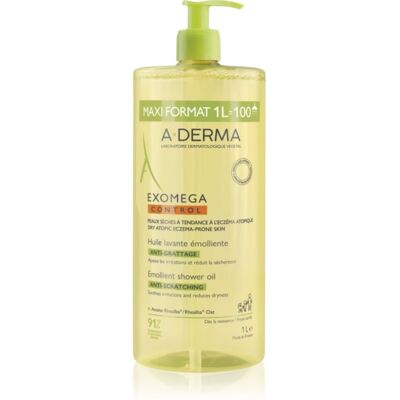 A-Derma Exomega Control Huile Lavante Émolliente huile de douche adoucissante pour peaux sèches à atopiques 1000 ml A-Derma Exomega Control Huile Lavante Émolliente huile de douche adoucissante pour peaux sèches à atopiques 1000 ml