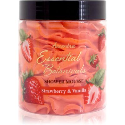 Accentra Essential Botanicals Shower Mousse mousse de douche avec parfums Strawberry & Vanilla 200 g Accentra Essential Botanicals Shower Mousse mousse de douche avec parfums Strawberry & Vanilla 200 g