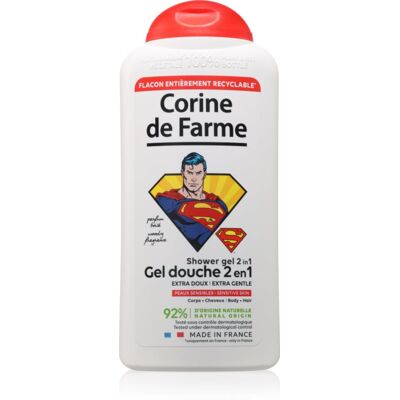 Corine de farme Shower Gel 2 in 1 Superman gel de douche 2 en 1 300 ml Corine de farme Shower Gel 2 in 1 Superman gel de douche 2 en 1 300 ml