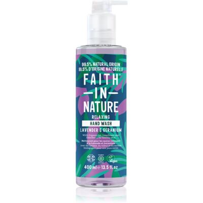 Faith In Nature Lavender & Geranium savon liquide naturel mains arôme lavande 400 ml Faith In Nature Lavender & Geranium savon liquide naturel mains arôme lavande 400 ml