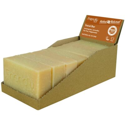 Friendly Soap Travel Soap Hair & Body savon naturel corps et cheveux 7x95 g Friendly Soap Travel Soap Hair & Body savon naturel corps et cheveux 7x95 g