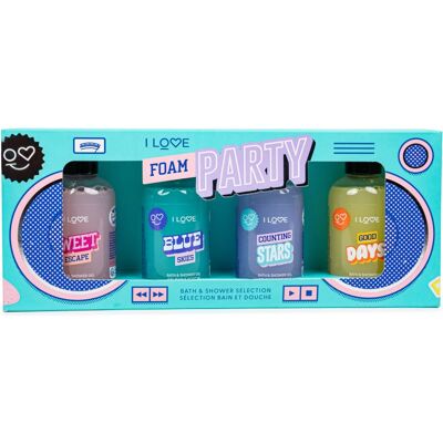 I Love Foam Party coffret cadeau pour la douche I Love Foam Party coffret cadeau pour la douche