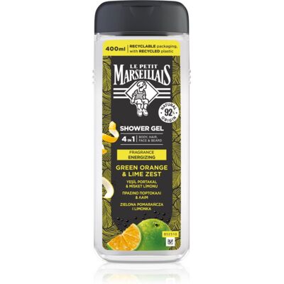 Le Petit Marseillais Orange Verte & Zeste de Citron gel de douche 4 en 1 pour homme 400 ml Le Petit Marseillais Orange Verte & Zeste de Citron gel de douche 4 en 1 pour homme 400 ml