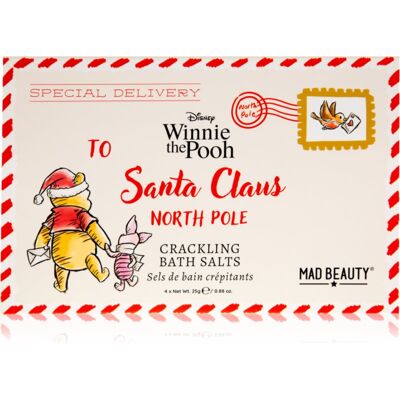 Mad Beauty Winnie The Pooh Festive sel de bain 4x25 g Mad Beauty Winnie The Pooh Festive sel de bain 4x25 g