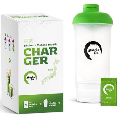 Marque Z500 Chargeur Matcha - Tout-en-un Shaker 500ml & 15 Portions Marque Z500 Chargeur Matcha - Tout-en-un Shaker 500ml & 15 Portions
