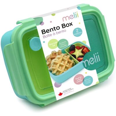 Melii Bento Box boîte à goûter Blue, Mint, Lime 880 ml Melii Bento Box boîte à goûter Blue, Mint, Lime 880 ml