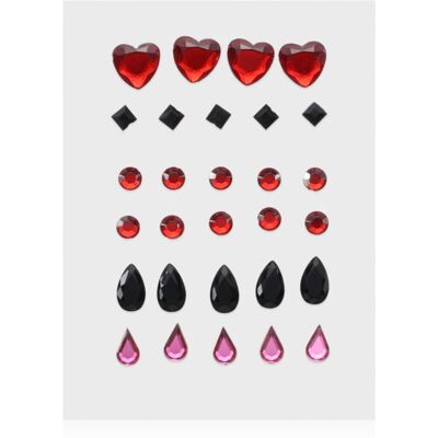 Diva & Nice Cosmetics Face Stones autocollants visage Black & Red 35 pcs Diva & Nice Cosmetics Face Stones autocollants visage Black & Red 35 pcs