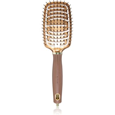 Olivia Garden Expert Flex brosse plate en fibres de nylon Gold&Brown 1 pcs Olivia Garden Expert Flex brosse plate en fibres de nylon Gold&Brown 1 pcs