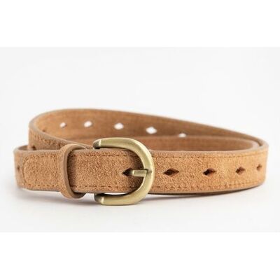 Sissy-Boy Ceinture En Daim Avec Boucle Dorée - Marron vrouw 85 Sissy-Boy Ceinture En Daim Avec Boucle Dorée - Marron vrouw 85