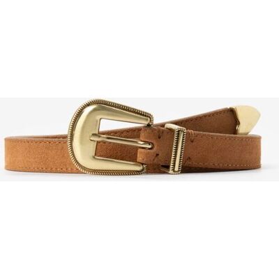 Sissy-Boy Ceinture En Daim Avec Boucle Métallique - Doré vrouw 85 Sissy-Boy Ceinture En Daim Avec Boucle Métallique - Doré vrouw 85