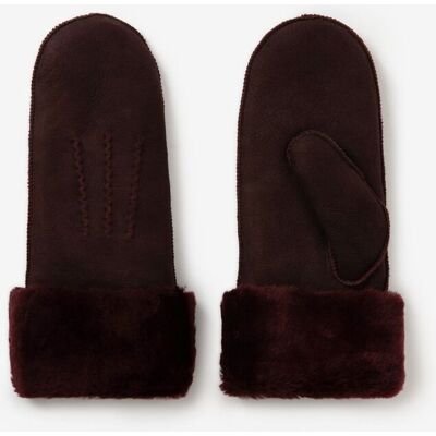 Sissy-Boy Moufles En Cuir Et Laine - Rouge Foncé vrouw M-L Sissy-Boy Moufles En Cuir Et Laine - Rouge Foncé vrouw M-L