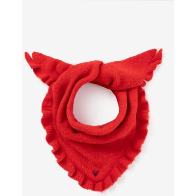 Sissy-Boy Foulard En Laine Avec Bord Ondulé - Rouge meisje Onesize Sissy-Boy Foulard En Laine Avec Bord Ondulé - Rouge meisje Onesize