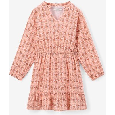 Sissy-Boy Robe Avec Imprimé - Orange Clair meisje 146-152 Sissy-Boy Robe Avec Imprimé - Orange Clair meisje 146-152
