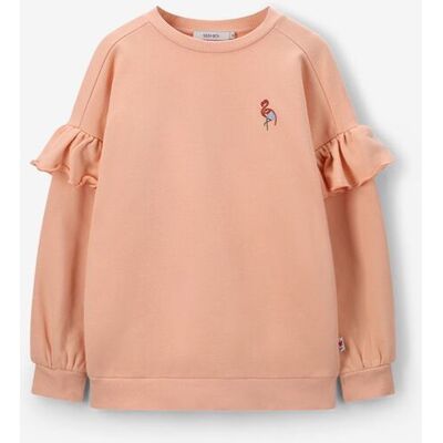 Sissy-Boy Sweat Avec Volants - Orange Clair meisje 146-152 Sissy-Boy Sweat Avec Volants - Orange Clair meisje 146-152