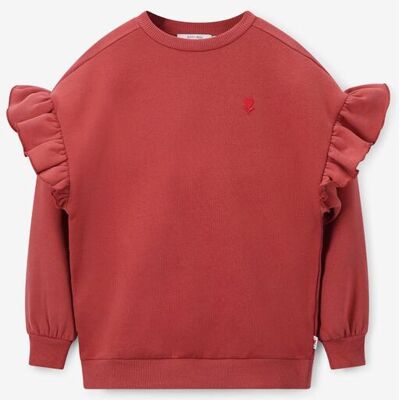 Sissy-Boy Sweat Ample Avec Volants - Rouge meisje 146-152 Sissy-Boy Sweat Ample Avec Volants - Rouge meisje 146-152