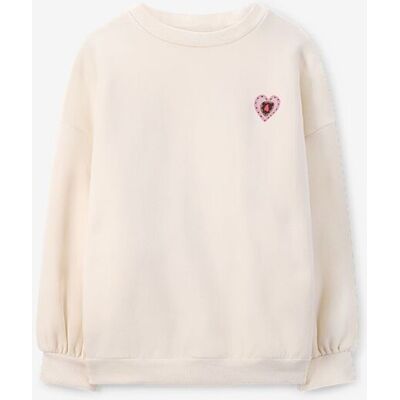 Sissy-Boy Sweat Avec Broderie - Blanc meisje 146-152 Sissy-Boy Sweat Avec Broderie - Blanc meisje 146-152