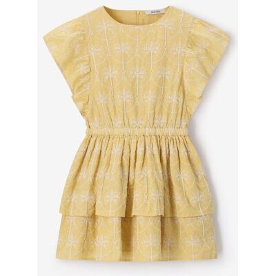 Sissy-Boy Robe Avec Broderies - Jaune meisje 110-116 Sissy-Boy Robe Avec Broderies - Jaune meisje 110-116