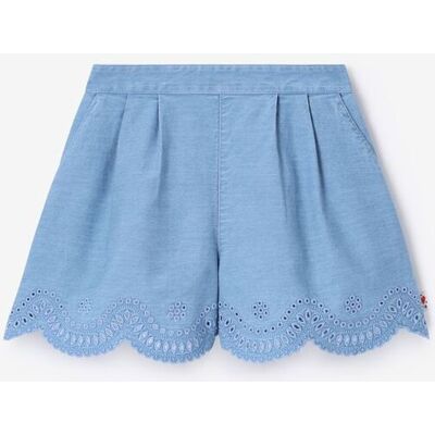Sissy-Boy Short Avec Broderies - Bleu Clair meisje 146-152 Sissy-Boy Short Avec Broderies - Bleu Clair meisje 146-152