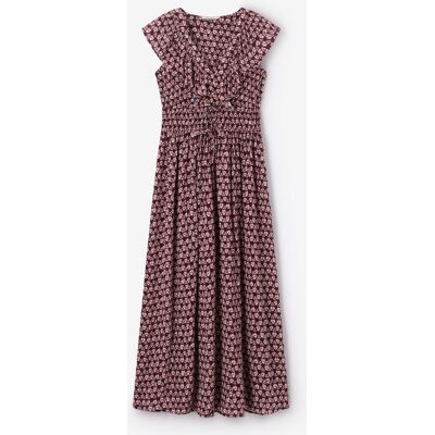 Sissy-Boy Robe Longue Avec Imprimé Ikat - Rouge Foncé vrouw L Sissy-Boy Robe Longue Avec Imprimé Ikat - Rouge Foncé vrouw L