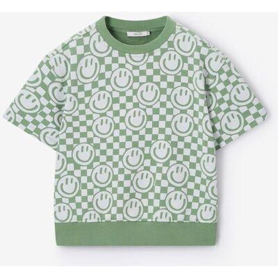 Sissy-Boy Sweat Ample Avec Imprimé Smileys - Vert jongen 146-152 Sissy-Boy Sweat Ample Avec Imprimé Smileys - Vert jongen 146-152