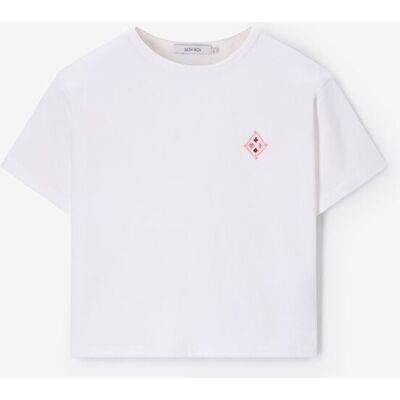 Sissy-Boy T-shirt Avec Broderie - Blanc meisje 146-152 Sissy-Boy T-shirt Avec Broderie - Blanc meisje 146-152