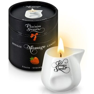 Plaisirs Secrets Bougie de massage fraise 80ml Plaisirs Secrets Bougie de massage fraise 80ml