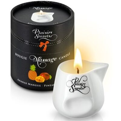 Plaisirs Secrets Bougie de massage ananas mangue 80ml Plaisirs Secrets Bougie de massage ananas mangue 80ml