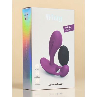 Love to Love Witty Sextoy à Télécommande - Violet - Stimulateur Double Love to Love Witty Sextoy à Télécommande - Violet - Stimulateur Double