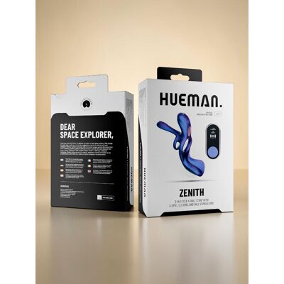 Hueman Anneau pénien 3-en-1 avec télécommande et vibrations puissantes Hueman Anneau pénien 3-en-1 avec télécommande et vibrations puissantes