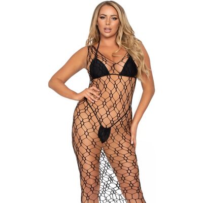 Leg Avenue Hexi net maxi robe 86965 Leg Avenue Hexi net maxi robe 86965