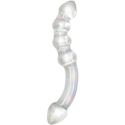 Rimba Xena - Gode en verre - Hypoallergénique, double extrémité, jeu de température - Gode Rimba Xena - Gode en verre - Hypoallergénique, double extrémité, jeu de température - Gode