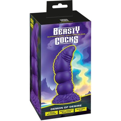 Modèle Demon de Beasty Cocks - Dildo - Argent Métallique - Texture Réaliste Modèle Demon de Beasty Cocks - Dildo - Argent Métallique - Texture Réaliste
