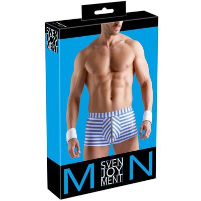 Svenjoyment Boxer côtier rayé avec broderie ancre Svenjoyment Boxer côtier rayé avec broderie ancre