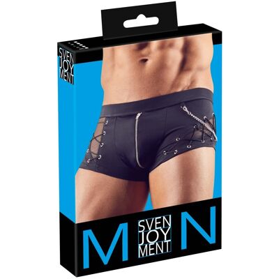 Svenjoyment Boxer en maille opaque et résille avec chaîne décorative amovible Svenjoyment Boxer en maille opaque et résille avec chaîne décorative amovible