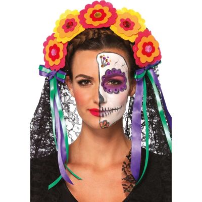 Leg Avenue Couronne de Fleurs et Dentelle - Carnaval Mexicain Leg Avenue Couronne de Fleurs et Dentelle - Carnaval Mexicain