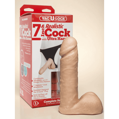 Doc Johnson - Vac-U-Lock - Pénis Réaliste 7 Pouces - Avec Harnais Ultra - Flesh Doc Johnson - Vac-U-Lock - Pénis Réaliste 7 Pouces - Avec Harnais Ultra - Flesh