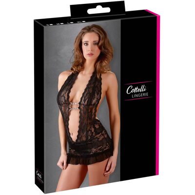 Cottelli LINGERIE Robe en dentelle florale avec encolure halter et dos nu Cottelli LINGERIE Robe en dentelle florale avec encolure halter et dos nu