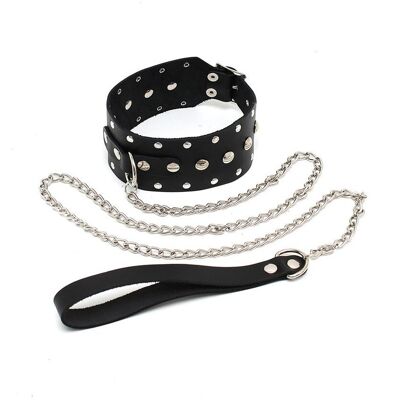 Collier Rimba avec rivets et chaîne Collier Rimba avec rivets et chaîne